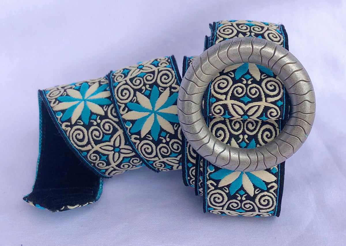 Hippy Chic Skinny Mini - Reversible Sky Flower Belt – Hippy